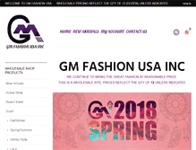 Tablet Screenshot of gmfashionwholesale.com